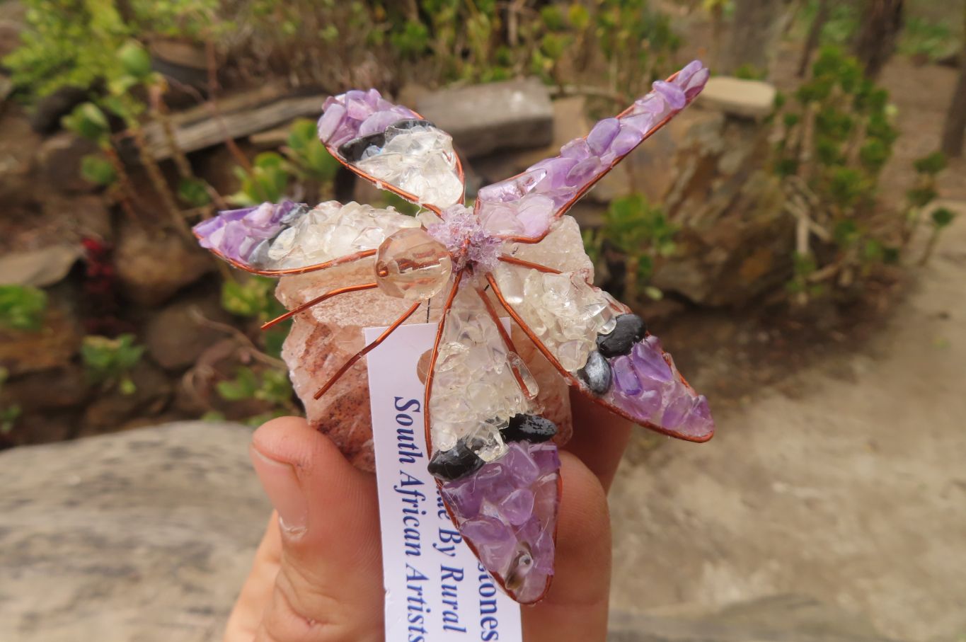 Hand Made Large Gemstone Dragonfly - sold per piece From South Africa - Toprock Gemstones and Minerals 