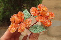 Hand Made Gemstone Double Rose - sold per piece From South Africa - Toprock Gemstones and Minerals 