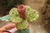 Hand Made Gemstone Double Rose - sold per piece From South Africa - Toprock Gemstones and Minerals 