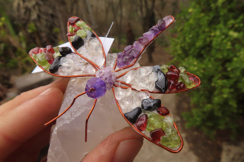 Hand Made Small Gemstone Dragonfly - sold per piece From South Africa - Toprock Gemstones and Minerals 