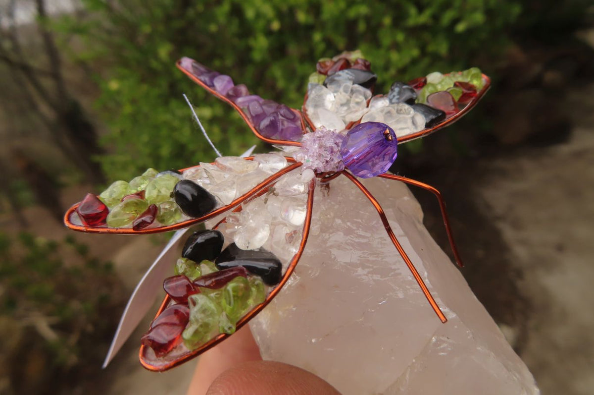 Hand Made Small Gemstone Dragonfly - sold per piece From South Africa - Toprock Gemstones and Minerals 