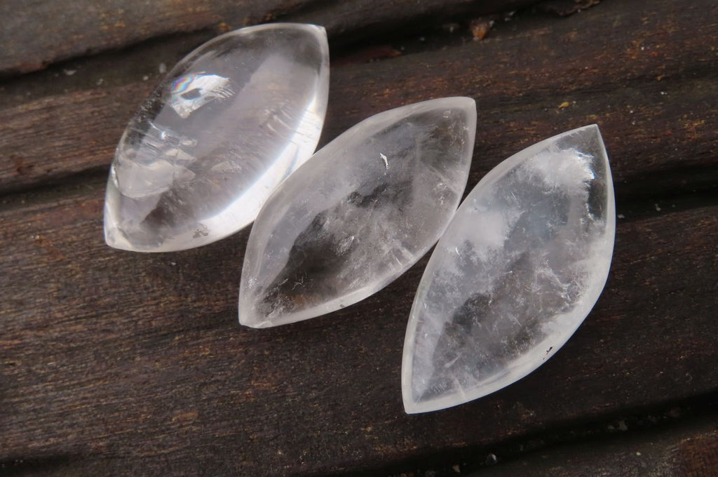 Polished Clear Quartz "Angel Tears" Pendant Pieces x 20 From Madagascar - Toprock Gemstones and Minerals 