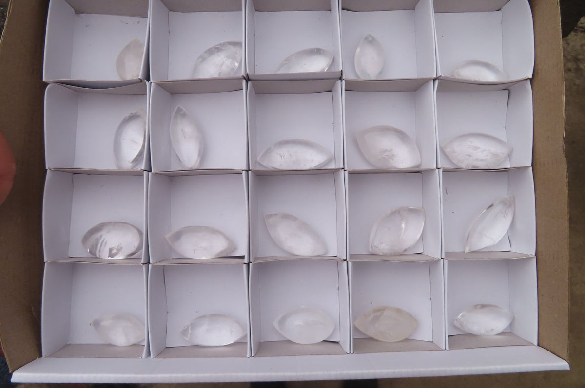 Polished Clear Quartz "Angel Tears" Pendant Pieces x 20 From Madagascar - Toprock Gemstones and Minerals 