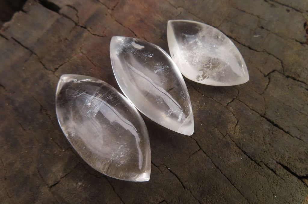 Polished Clear Quartz "Angel Tears" Pendant Pieces x 20 From Madagascar - Toprock Gemstones and Minerals 