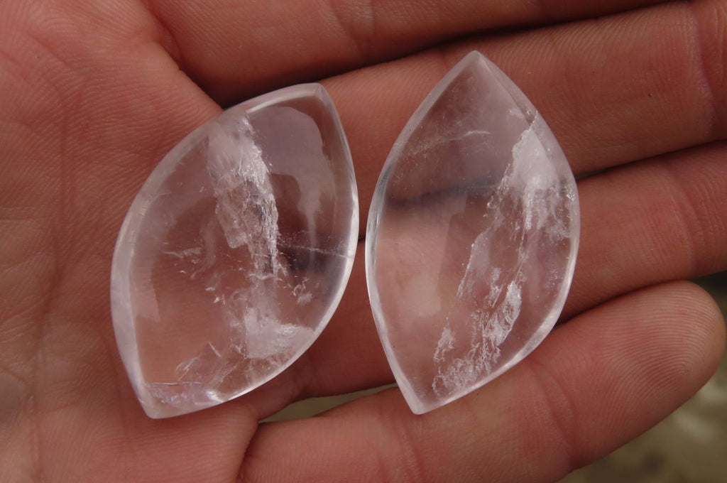 Polished Clear Quartz "Angel Tears" Pendant Pieces x 20 From Madagascar - Toprock Gemstones and Minerals 