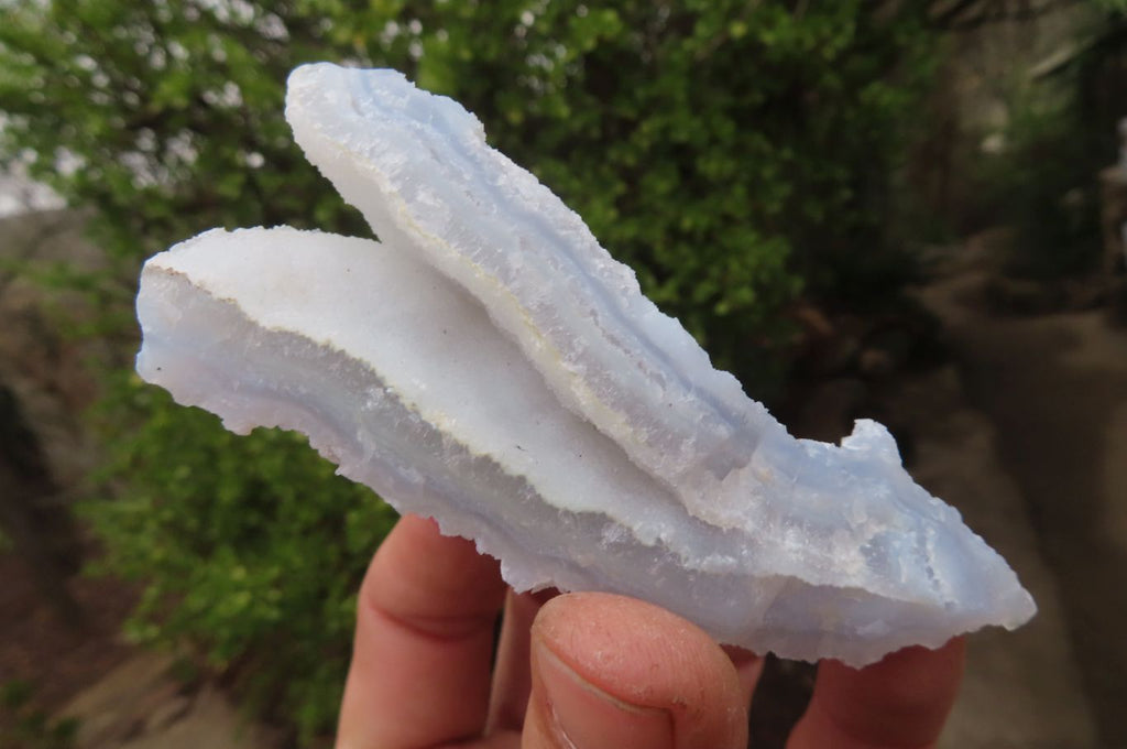 Natural Etched Blue Chalcedony Specimens x 12 From Nsanje, Malawi - Toprock Gemstones and Minerals 