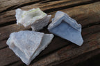 Natural Etched Blue Chalcedony Specimens x 12 From Nsanje, Malawi - Toprock Gemstones and Minerals 