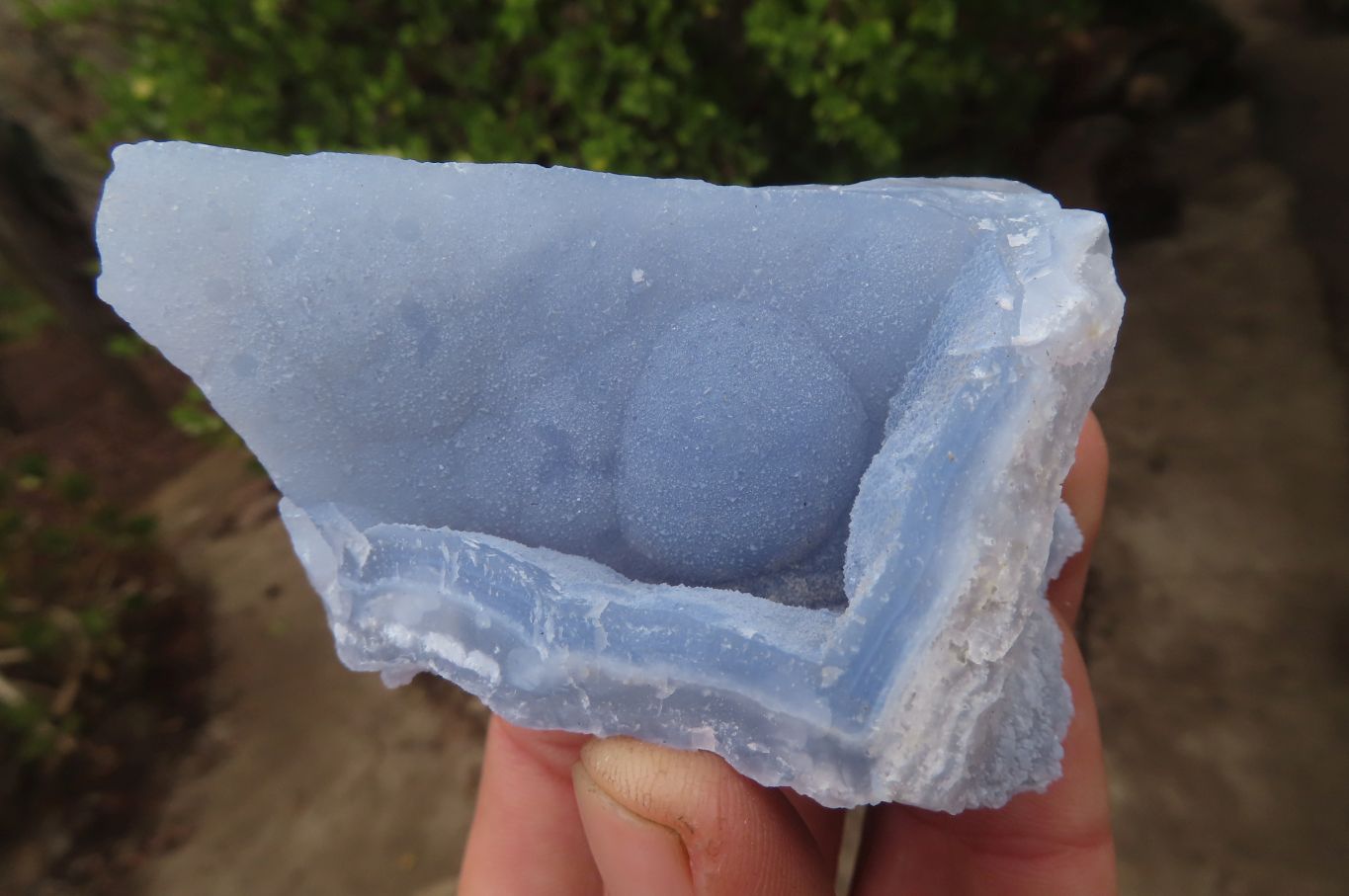 Natural Etched Blue Chalcedony Specimens x 12 From Nsanje, Malawi - Toprock Gemstones and Minerals 