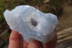 Natural Etched Blue Chalcedony Specimens x 12 From Nsanje, Malawi - Toprock Gemstones and Minerals 