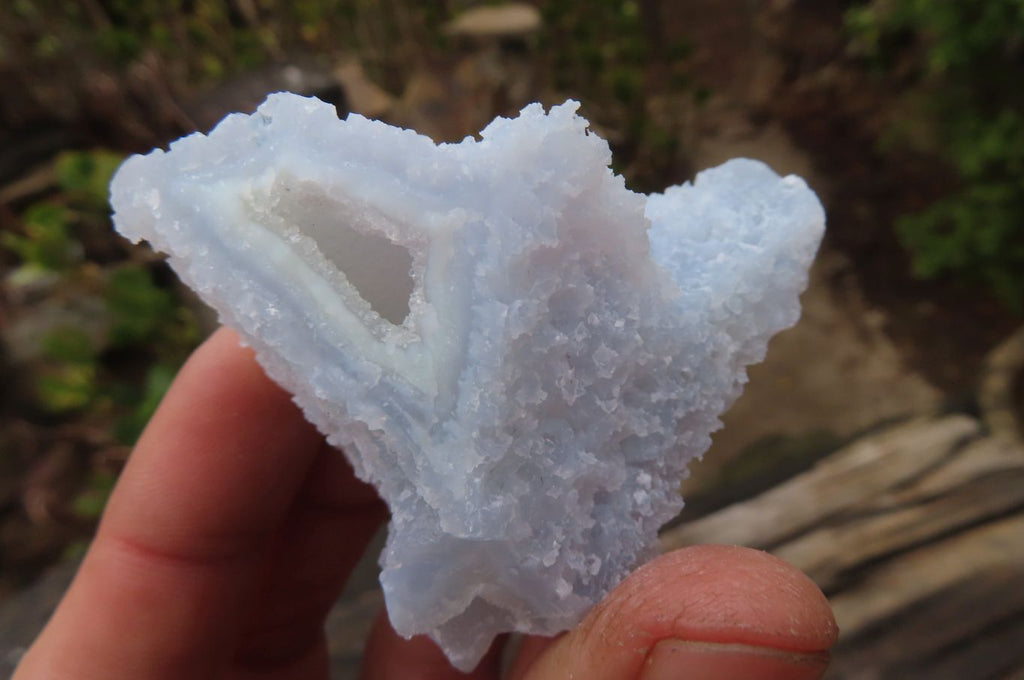 Natural Etched Blue Chalcedony Specimens x 12 From Nsanje, Malawi - Toprock Gemstones and Minerals 