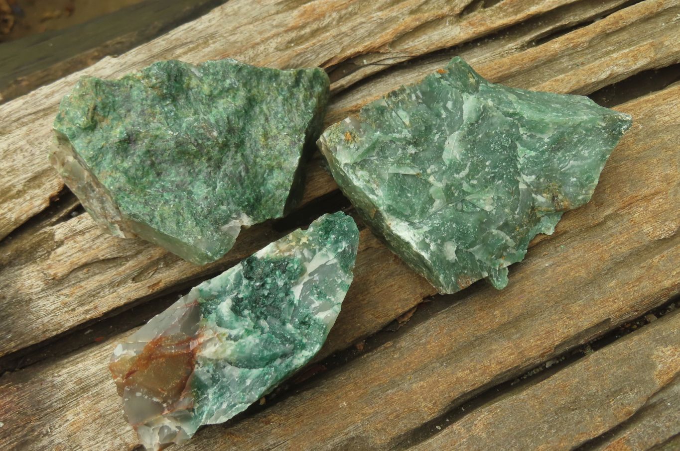 Natural Green Jade Cobbed Specimens x 12 From Swaziland - Toprock Gemstones and Minerals 