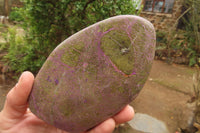 Polished Stichtite & Serpentine Standing Free Forms x 3 From Barberton, South Africa - Toprock Gemstones and Minerals 
