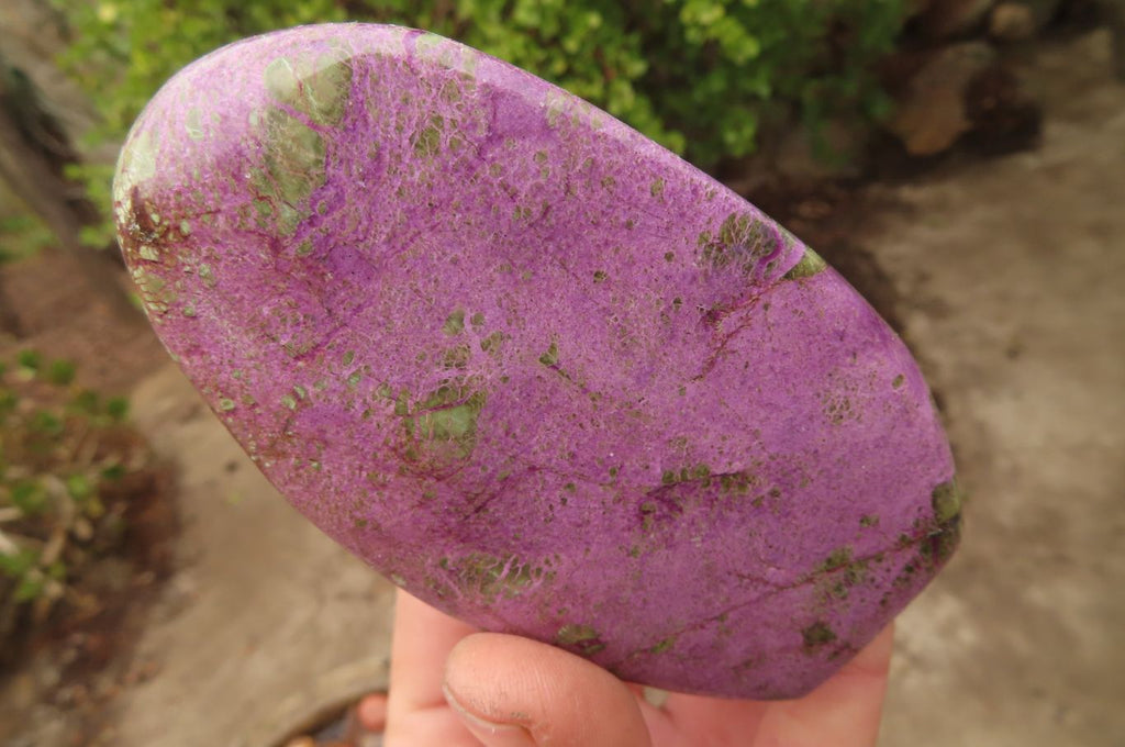 Polished Stichtite & Serpentine Standing Free Forms x 3 From Barberton, South Africa - Toprock Gemstones and Minerals 