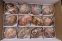 Polished Ocean Flower Agate Galet / Palm Stones x 12 From Antsahalova, Madagascar - Toprock Gemstones and Minerals 