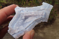 Natural Etched Blue Chalcedony Specimens x 12 From Nsanje, Malawi - Toprock Gemstones and Minerals 