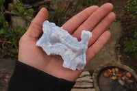 Natural Etched Blue Chalcedony Specimens x 12 From Nsanje, Malawi - Toprock Gemstones and Minerals 