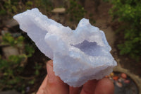Natural Etched Blue Chalcedony Specimens x 12 From Nsanje, Malawi - Toprock Gemstones and Minerals 
