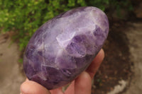 Polished Chevron Amethyst Standing Free Forms x 3 From Madagascar - Toprock Gemstones and Minerals 