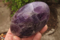 Polished Chevron Amethyst Standing Free Forms x 3 From Madagascar - Toprock Gemstones and Minerals 