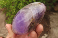 Polished Chevron Amethyst Standing Free Forms x 3 From Madagascar - Toprock Gemstones and Minerals 