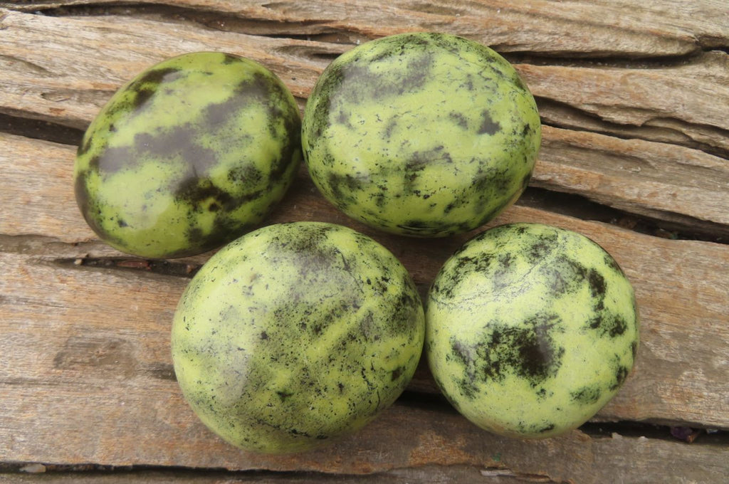 Polished Leopard Stone Palm Stones x 6 From Zimbabwe - Toprock Gemstones and Minerals 