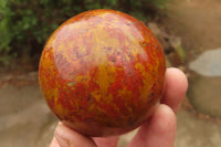 Polished Red Jasper Spheres x 2 From Madagascar - Toprock Gemstones and Minerals 