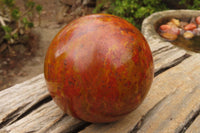 Polished Red Jasper Spheres x 2 From Madagascar - Toprock Gemstones and Minerals 