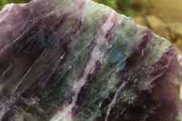 Polished On One Side Watermelon Fluorite Specimens x 2 From Namibia - Toprock Gemstones and Minerals 