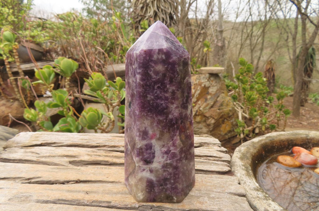 Polished Lepidolite Tower x 1 From Madagascar - Toprock Gemstones and Minerals 