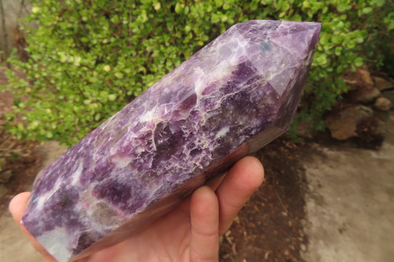Polished Lepidolite Tower x 1 From Madagascar - Toprock Gemstones and Minerals 