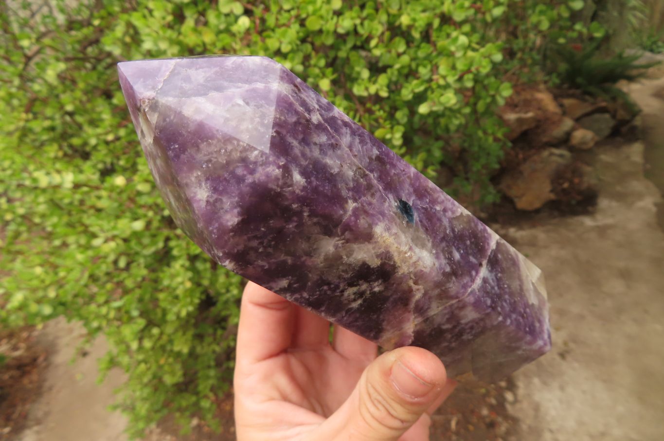 Polished Lepidolite Tower x 1 From Madagascar - Toprock Gemstones and Minerals 