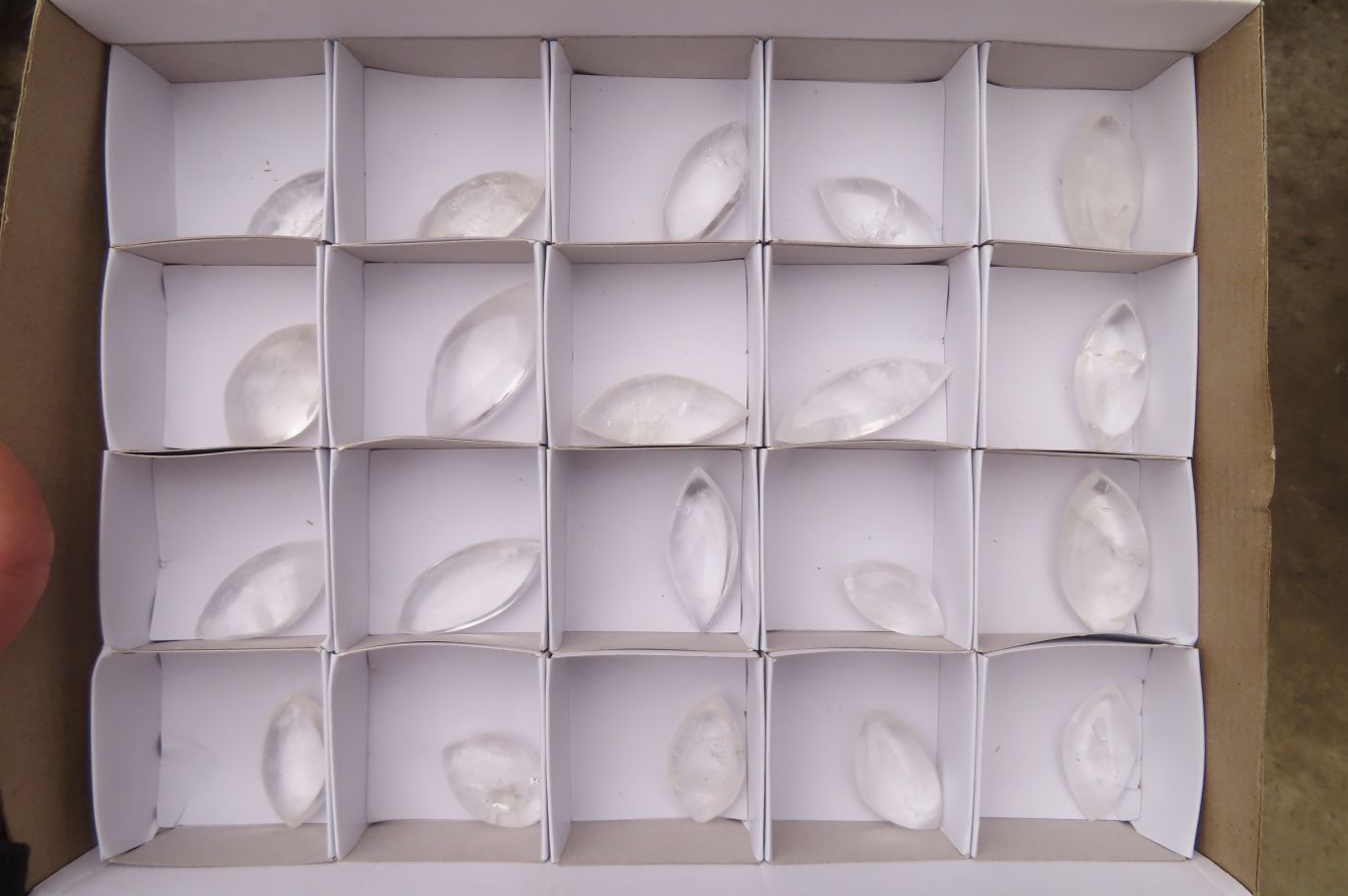 Polished Clear Quartz "Angel Tears" Pendant Pieces x 20 From Madagascar - Toprock Gemstones and Minerals 