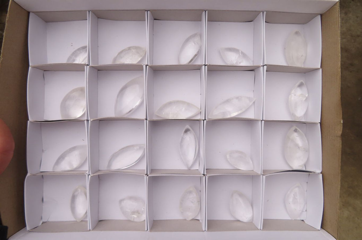 Polished Clear Quartz "Angel Tears" Pendant Pieces x 20 From Madagascar - Toprock Gemstones and Minerals 