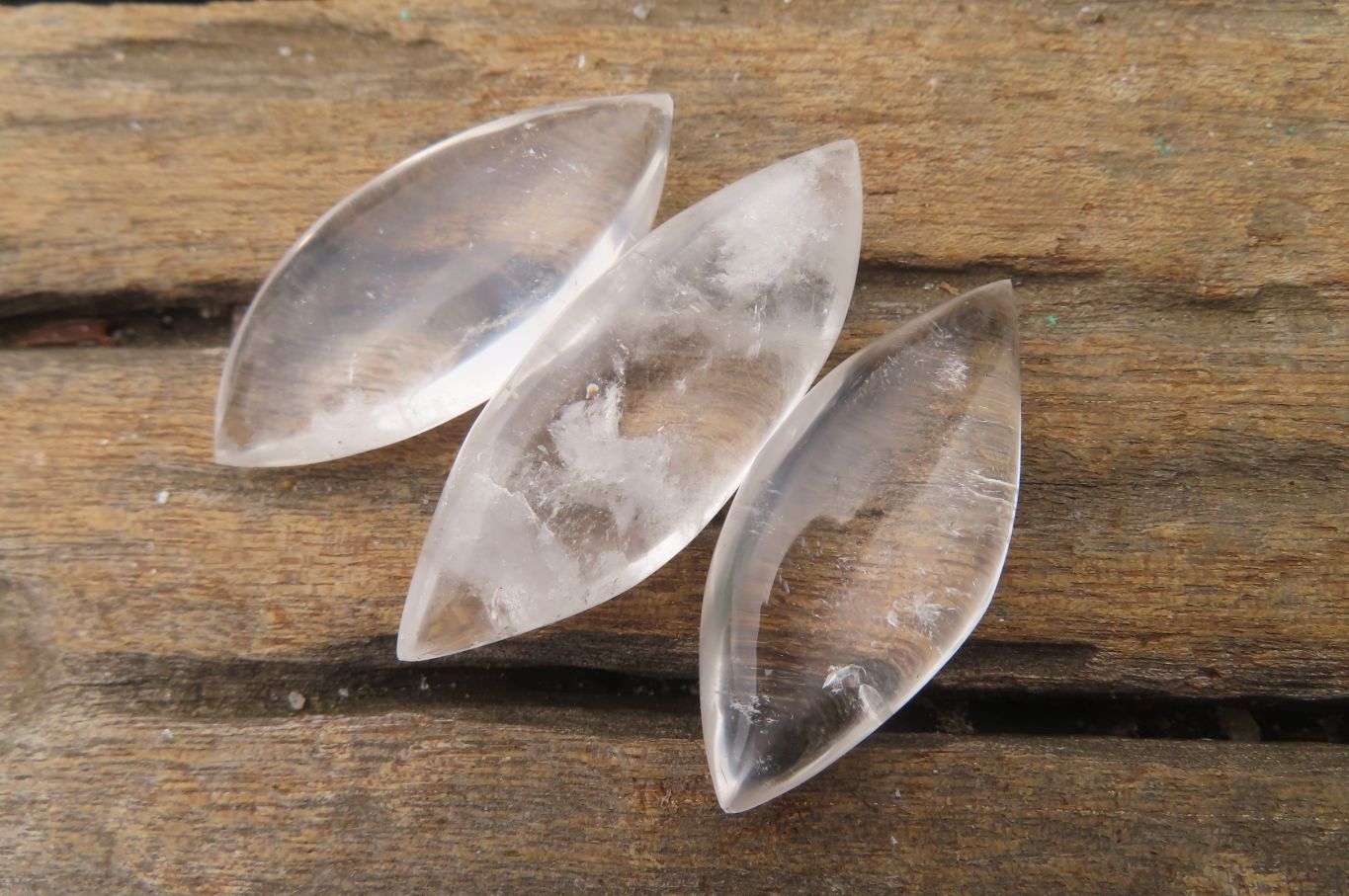 Polished Clear Quartz "Angel Tears" Pendant Pieces x 20 From Madagascar - Toprock Gemstones and Minerals 