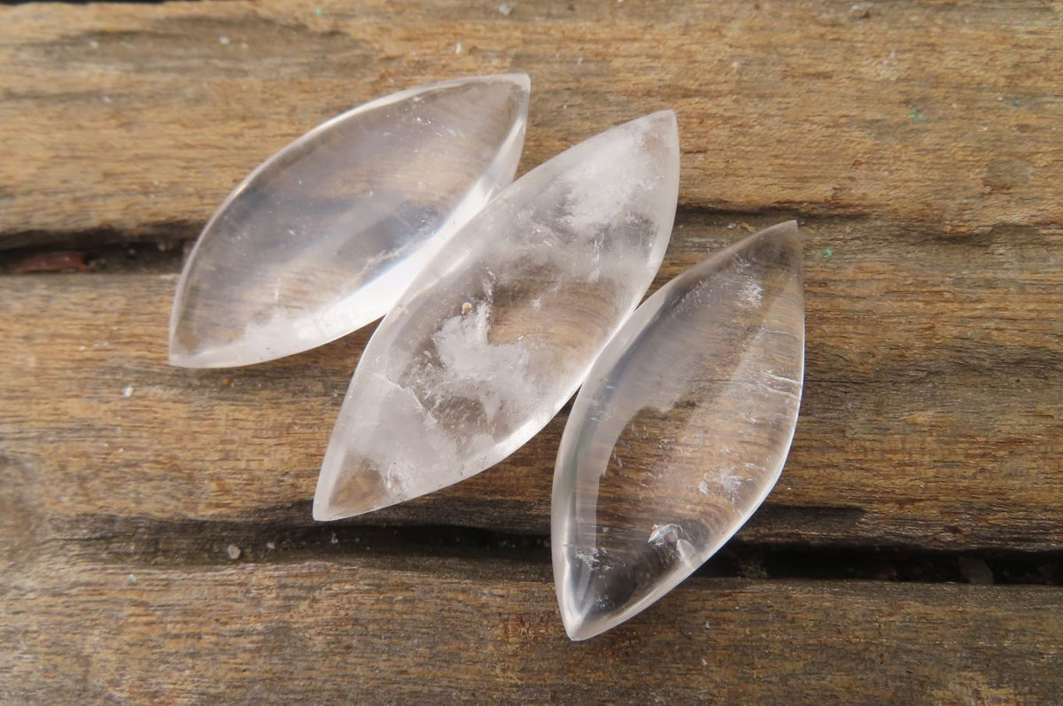 Polished Clear Quartz "Angel Tears" Pendant Pieces x 20 From Madagascar - Toprock Gemstones and Minerals 