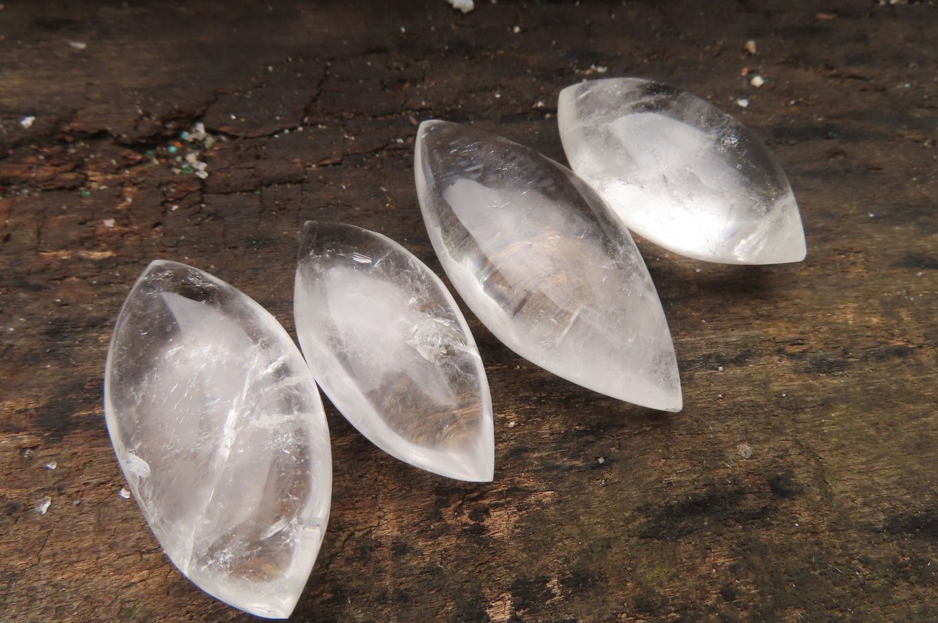 Polished Clear Quartz "Angel Tears" Pendant Pieces x 20 From Madagascar - Toprock Gemstones and Minerals 