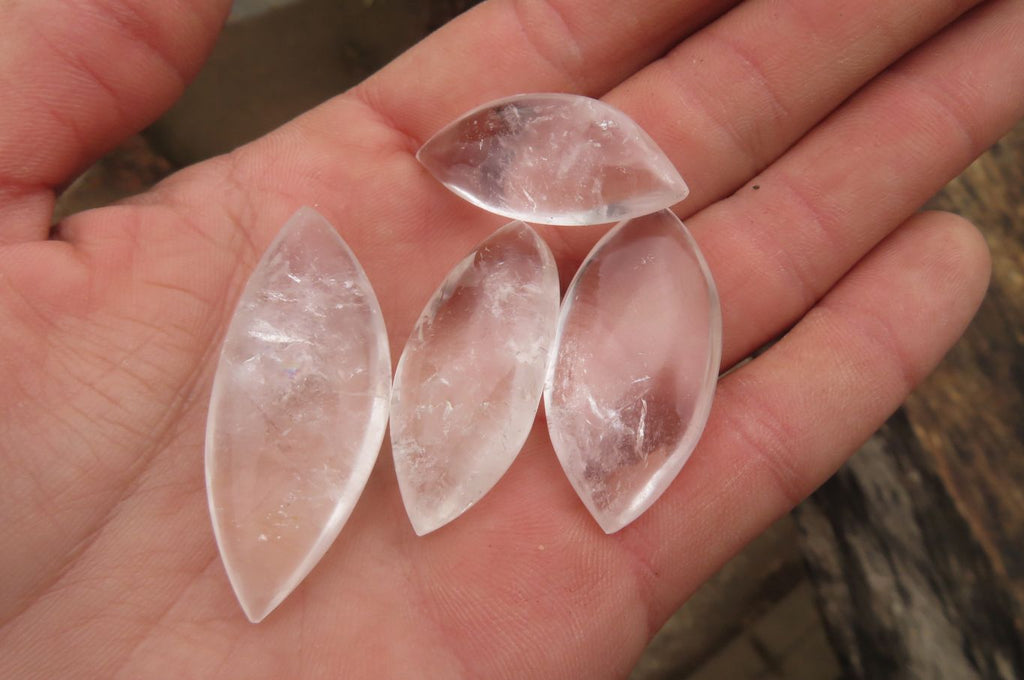 Polished Clear Quartz "Angel Tears" Pendant Pieces x 20 From Madagascar - Toprock Gemstones and Minerals 