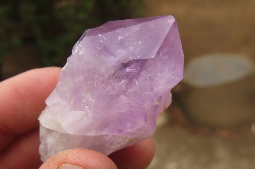 Polished Jacaranda Amethyst Single Crystals x 12 From Zambia - Toprock Gemstones and Minerals 