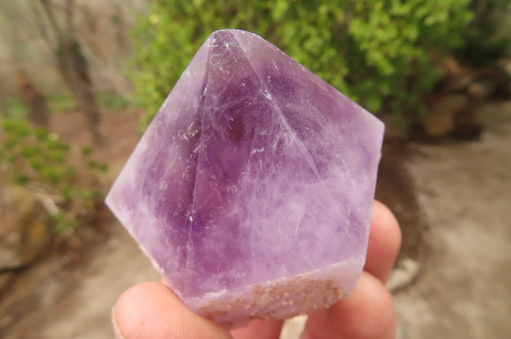 Polished Jacaranda Amethyst Single Crystals x 12 From Zambia - Toprock Gemstones and Minerals 