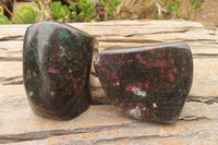 Polished Ruby Corundum in Chrome Verdite Free Forms x 6 From Zimbabwe - Toprock Gemstones and Minerals 