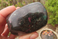 Polished Ruby Corundum in Chrome Verdite Free Forms x 6 From Zimbabwe - Toprock Gemstones and Minerals 