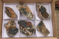 Natural Libethenite Crystals On Dolomite Matrix Specimens x 6 From Congo