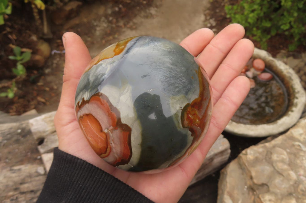 Polished Polychrome Jasper Spheres x 3 From Mahajanga, Madagascar - Toprock Gemstones and Minerals 
