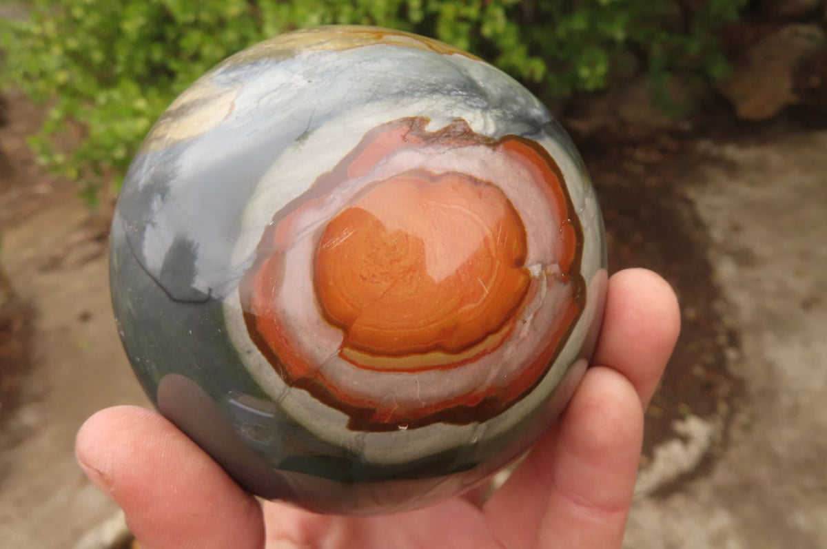 Polished Polychrome Jasper Spheres x 3 From Mahajanga, Madagascar - Toprock Gemstones and Minerals 
