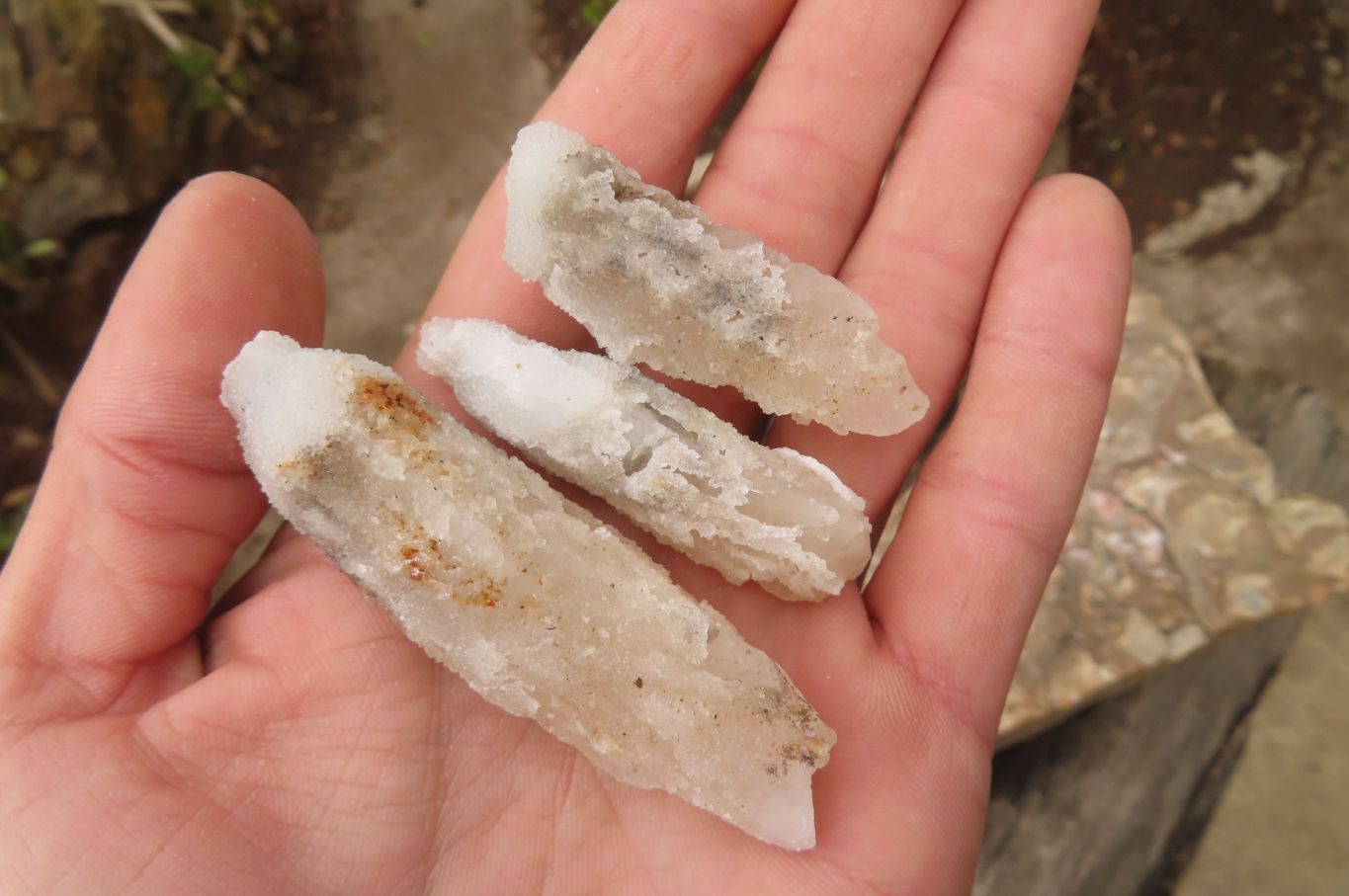 Natural Drusy Quartz Coated Calcite Pseudomorph Specimens x 35 From Lesotho - Toprock Gemstones and Minerals 