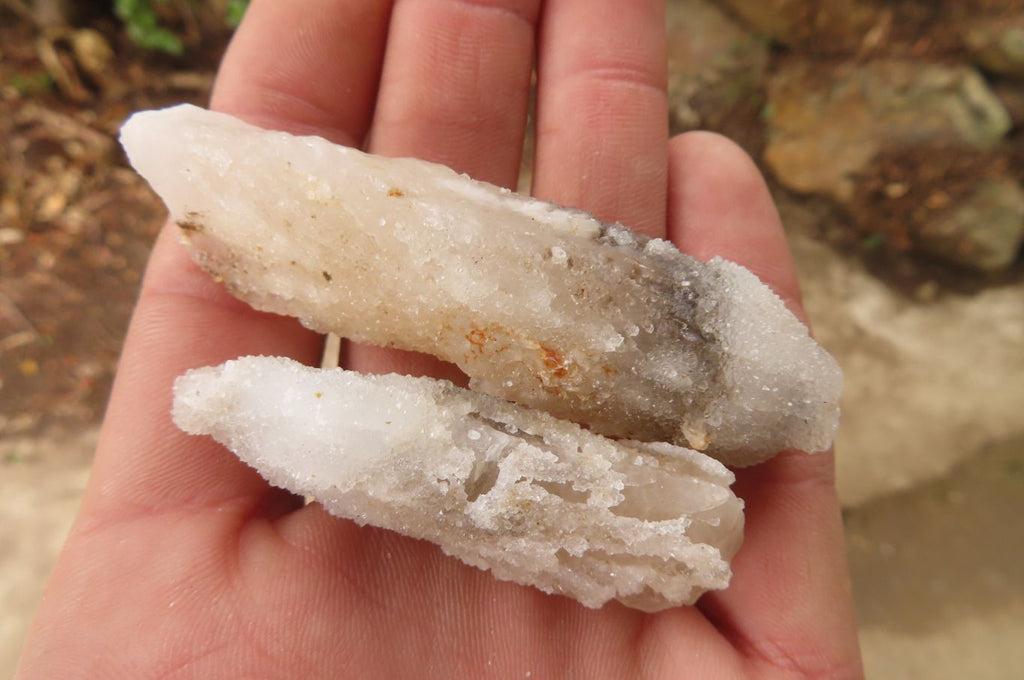 Natural Drusy Quartz Coated Calcite Pseudomorph Specimens x 35 From Lesotho - Toprock Gemstones and Minerals 