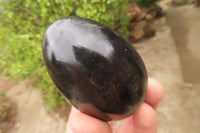 Polished Black Schorl Tourmaline Eggs x 6 From Madagascar - Toprock Gemstones and Minerals 