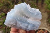Natural Etched Blue Chalcedony Specimens x 6 From Malawi - Toprock Gemstones and Minerals 