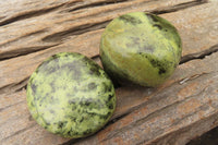 Polished Leopard Stone Galet / Palm Stones x 6 From Zimbabwe - Toprock Gemstones and Minerals 