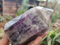 Polished Chevron Amethyst Points x 2 From Madagascar